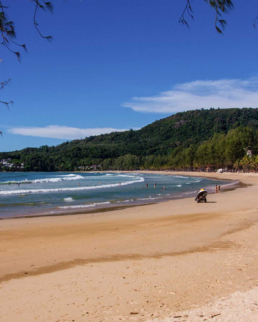 Kamala beach a family friendly beach.