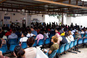 Waiting area inside the consulate.
