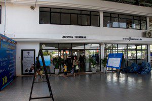 When you arrive on the Thai side, get and fill out an arrival card.