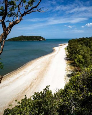 First view of Laem Sala Beach. Phraya-Nakhon-Cave