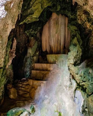 Stalactite formation at Phraya Nakhon Cave